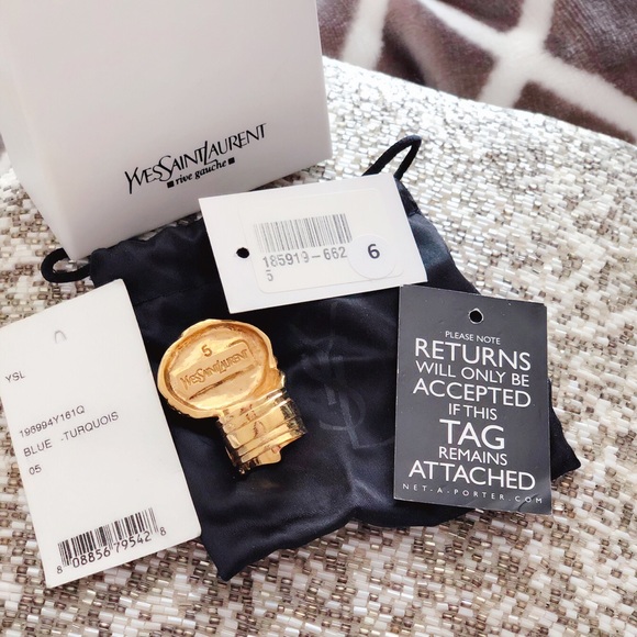 YSL Yves Saint Laurent turquoise Arty Ring - Picture 3 of 5